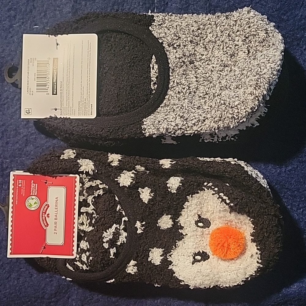 5 pack (2pr/pk) Christmas socks fuzzy